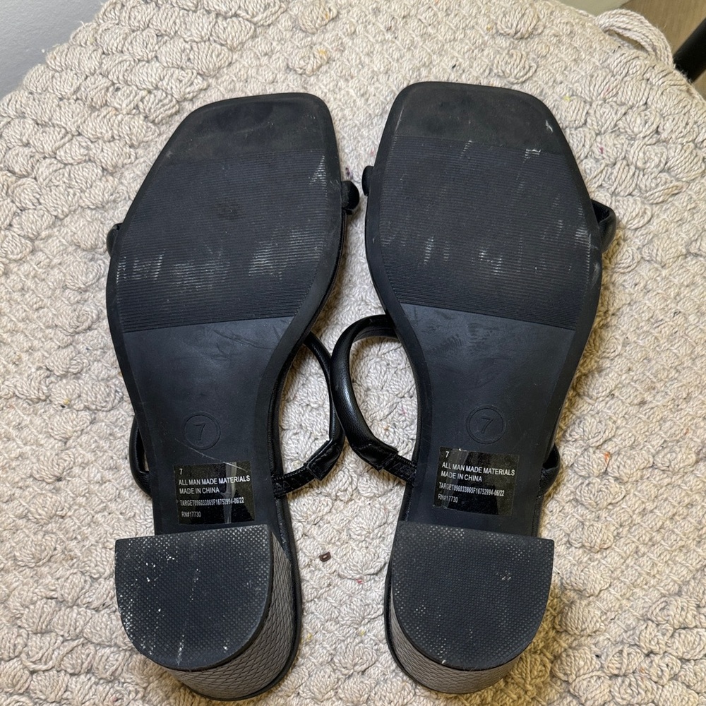 NWT - A NEW DAY Black Strappy Heels | Size 7 NEW* Target - Picture 4 of 6